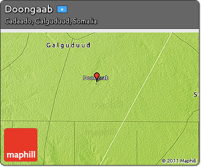 Physical 3D Map of Doongaab