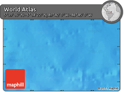 Physical Map of the Area around 5° 56' 49" N, 49° 13' 30" W