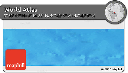 Shaded Relief Panoramic Map of the Area around 5° 56' 49" N, 49° 13' 30" W