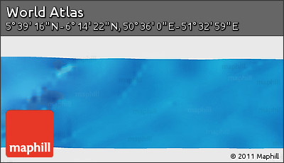 Physical Panoramic Map of the Area around 5° 56' 49" N, 51° 4' 30" E