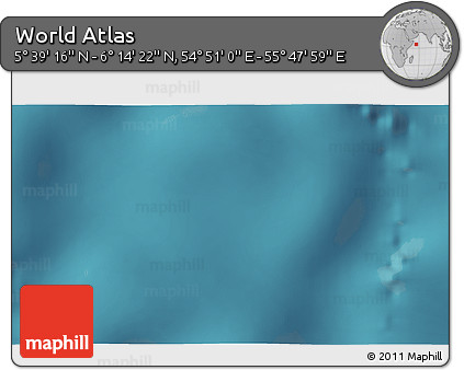 Satellite 3D Map of the Area around 5° 56' 49" N, 55° 19' 30" E