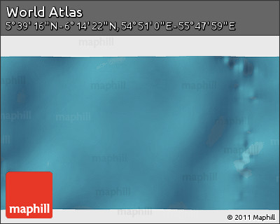 Satellite 3D Map of the Area around 5° 56' 49" N, 55° 19' 30" E
