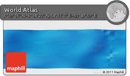 Physical Panoramic Map of the Area around 5° 56' 49" N, 55° 19' 30" E