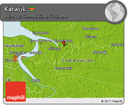 Physical 3D Map of Katwijk