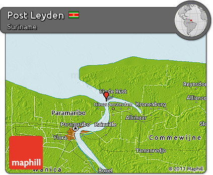 Physical 3D Map of Post Leyden