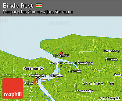 Physical 3D Map of Einde Rust