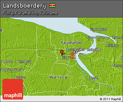 Physical 3D Map of Landsboerderij