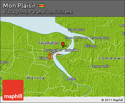 Physical 3D Map of Mon Plaisir