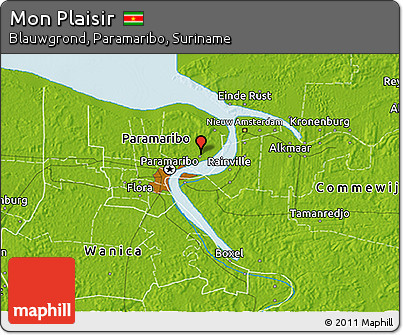 Physical 3D Map of Mon Plaisir
