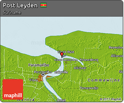 Physical 3D Map of Post Leyden