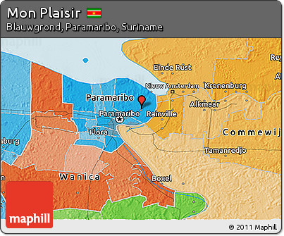 Political 3D Map of Mon Plaisir