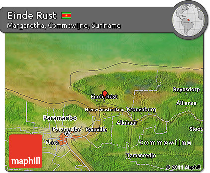 Satellite 3D Map of Einde Rust