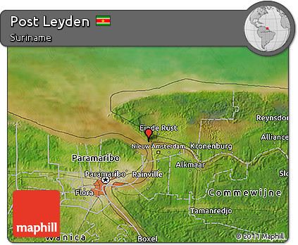 Satellite 3D Map of Post Leyden