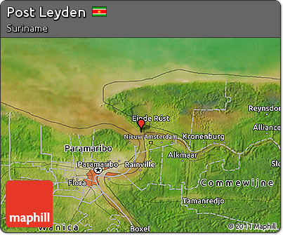 Satellite 3D Map of Post Leyden