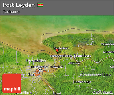 Satellite 3D Map of Post Leyden