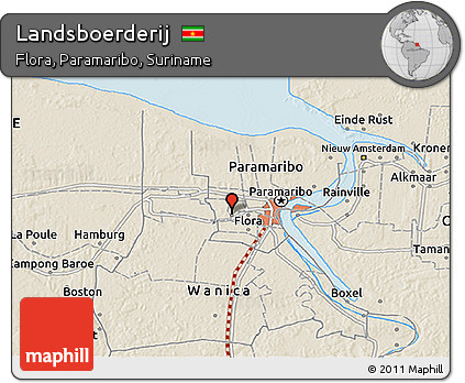 Shaded Relief 3D Map of Landsboerderij
