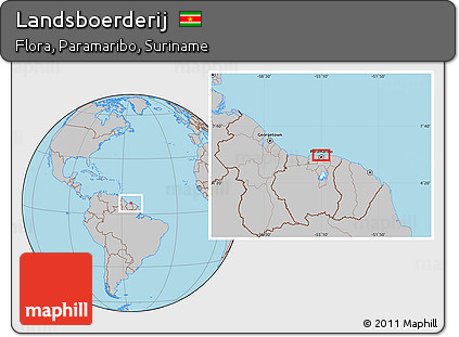 Gray Location Map of Landsboerderij