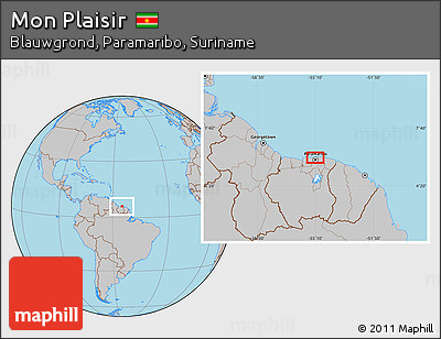 Gray Location Map of Mon Plaisir