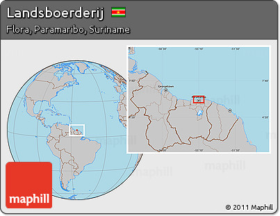 Gray Location Map of Landsboerderij