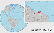 Gray Location Map of Zoelen