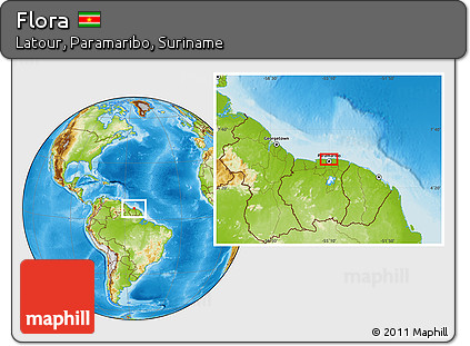 Physical Location Map of Flora