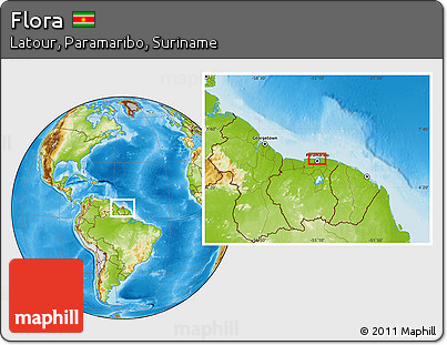 Physical Location Map of Flora