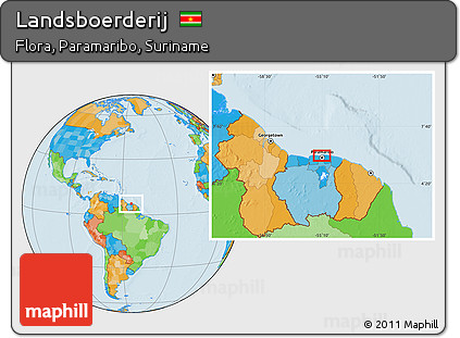 Political Location Map of Landsboerderij