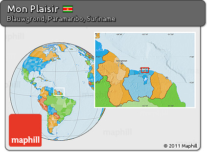 Political Location Map of Mon Plaisir