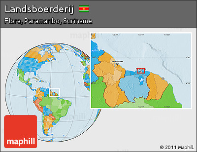 Political Location Map of Landsboerderij