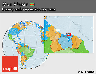 Political Location Map of Mon Plaisir