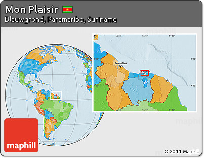 Political Location Map of Mon Plaisir