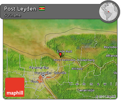 Satellite Map of Post Leyden