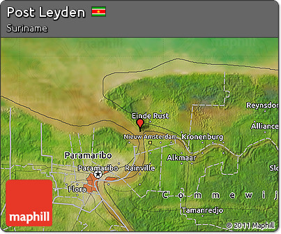 Satellite Map of Post Leyden