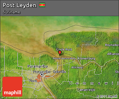 Satellite Map of Post Leyden