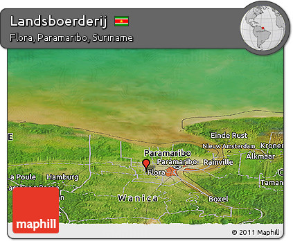 Satellite Panoramic Map of Landsboerderij