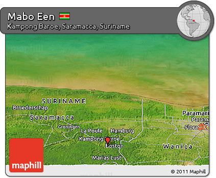 Satellite Panoramic Map of Mabo Een