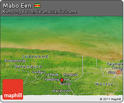 Satellite Panoramic Map of Mabo Een