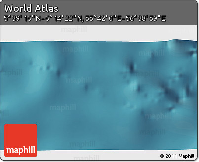 Satellite 3D Map of the Area around 5° 56' 49" N, 56° 10' 29" E