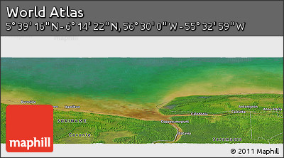 Satellite Panoramic Map of the Area around 5° 56' 49" N, 56° 1' 29" W