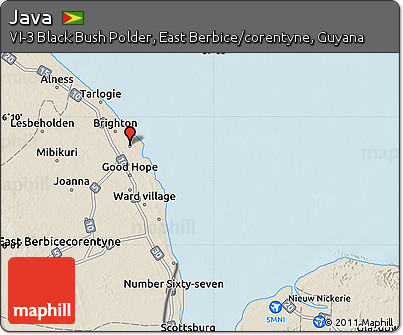 Shaded Relief Map of Java
