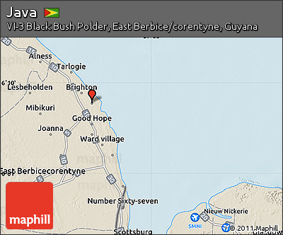 Shaded Relief Map of Java