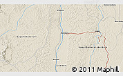 Shaded Relief 3D Map of the area around 5° 56' 49" N, 58° 34' 30" W