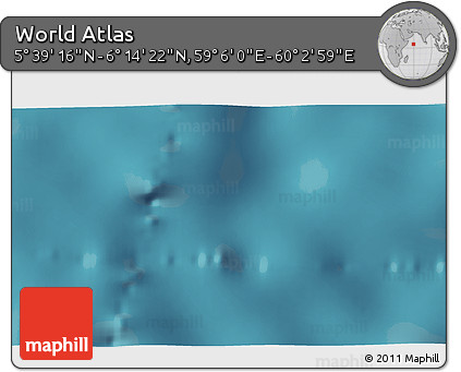 Satellite 3D Map of the Area around 5° 56' 49" N, 59° 34' 30" E