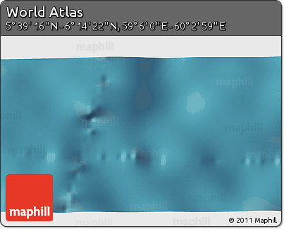 Satellite 3D Map of the Area around 5° 56' 49" N, 59° 34' 30" E