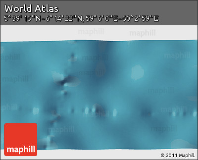 Satellite 3D Map of the Area around 5° 56' 49" N, 59° 34' 30" E