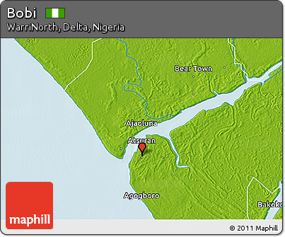 Physical 3D Map of Bobi