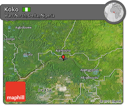 Satellite 3D Map of Koko