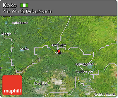 Satellite 3D Map of Koko