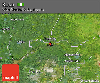 Satellite 3D Map of Koko