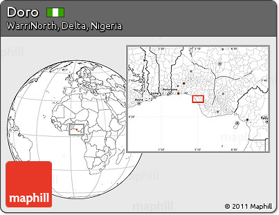 Blank Location Map of Doro